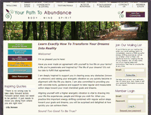 Tablet Screenshot of mypathtoabundance.com